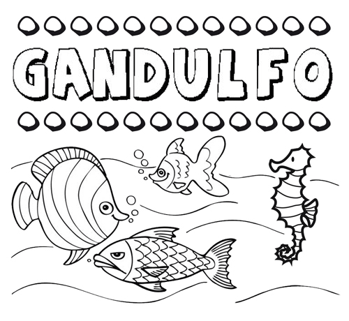 Desenhos do nome Gandulfo para imprimir e colorir com as crianças