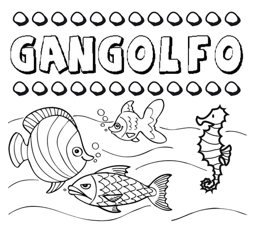 Desenhos do nome Gangolfo para imprimir e colorir com as crianças