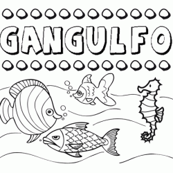 Desenhos do nome Gangulfo para imprimir e colorir com as crianças