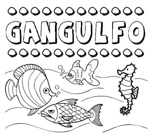 Desenhos do nome Gangulfo para imprimir e colorir com as crianças