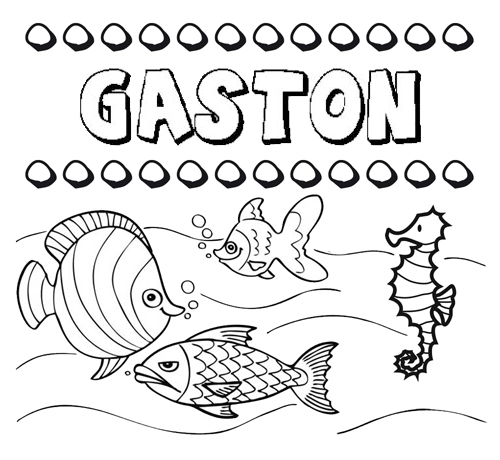 Desenhos do nome Gastón para imprimir e colorir com as crianças