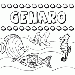 Desenhos do nome Genaro para imprimir e colorir com as crianças