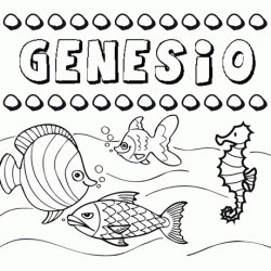 Desenhos do nome Genesio para imprimir e colorir com as crianças