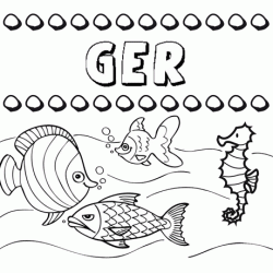 Desenhos do nome Ger para imprimir e colorir com as crianças
