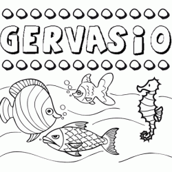 Desenhos do nome Gervasio para imprimir e colorir com as crianças
