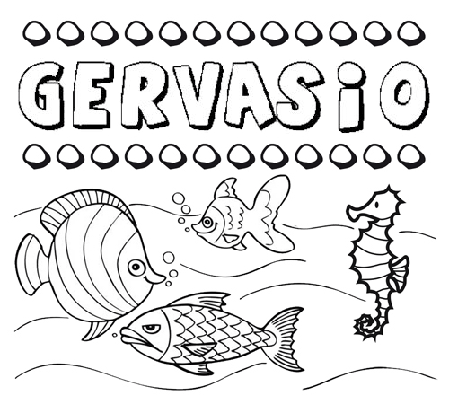Desenhos do nome Gervasio para imprimir e colorir com as crianças