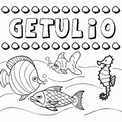 Desenhos do nome Getulio para imprimir e colorir com as crianças