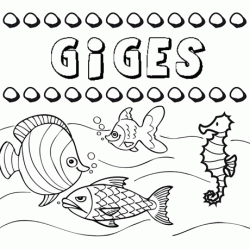 Desenhos do nome Giges para imprimir e colorir com as crianças