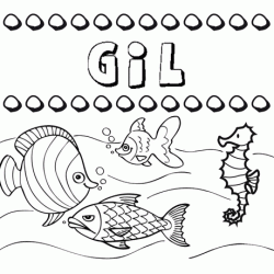 Desenhos do nome Gil para imprimir e colorir com as crianças