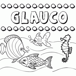 Desenhos do nome Glauco para imprimir e colorir com as crianças
