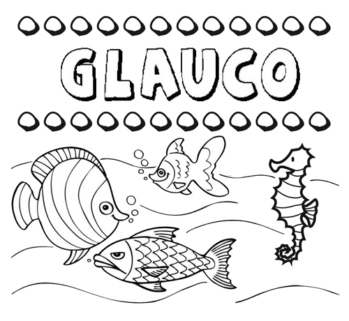Desenhos do nome Glauco para imprimir e colorir com as crianças