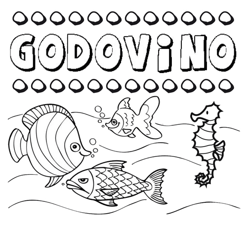 Desenhos do nome Godovino para imprimir e colorir com as crianças