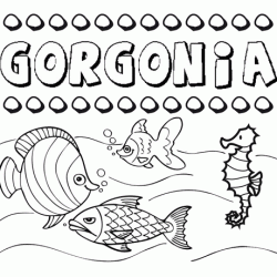 Desenhos do nome Gorgonia para imprimir e colorir com as crianças