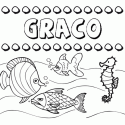 Desenhos do nome Graco para imprimir e colorir com as crianças