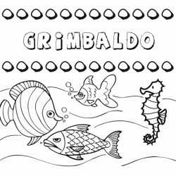 Desenhos do nome Grimbaldo para imprimir e colorir com as crianças