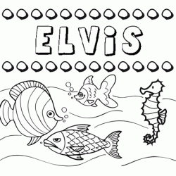 Desenhos do nome Elvis para imprimir e colorir com as crianças