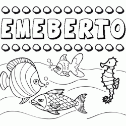Desenhos do nome Emeberto para imprimir e colorir com as crianças