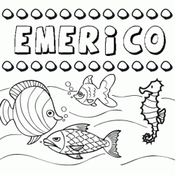 Desenhos do nome Emerico para imprimir e colorir com as crianças