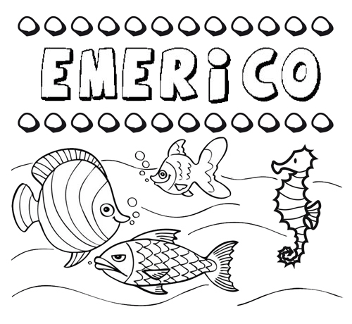 Desenhos do nome Emerico para imprimir e colorir com as crianças