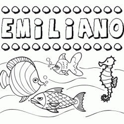Desenhos do nome Emiliano para imprimir e colorir com as crianças