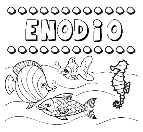 Desenhos do nome Enodio para imprimir e colorir com as crianças