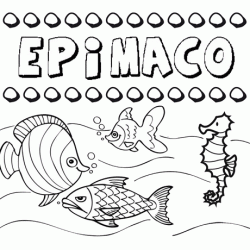 Desenhos do nome Epímaco para imprimir e colorir com as crianças