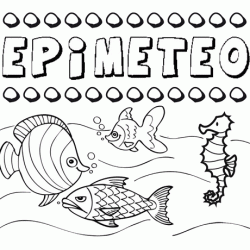 Desenhos do nome Epimeteo para imprimir e colorir com as crianças