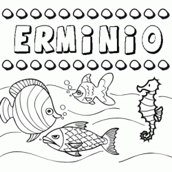 Desenhos do nome Erminio para imprimir e colorir com as crianças