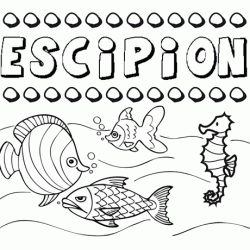 Desenhos do nome Escipión para imprimir e colorir com as crianças