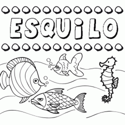 Desenhos do nome Esquilo para imprimir e colorir com as crianças