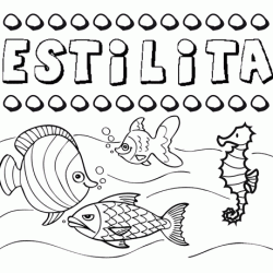 Desenhos do nome Estilita para imprimir e colorir com as crianças