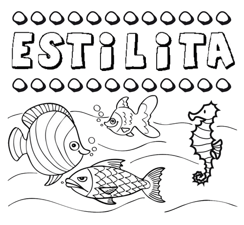 Desenhos do nome Estilita para imprimir e colorir com as crianças