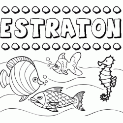 Desenhos do nome Estratón para imprimir e colorir com as crianças