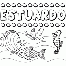 Desenhos do nome Estuardo para imprimir e colorir com as crianças