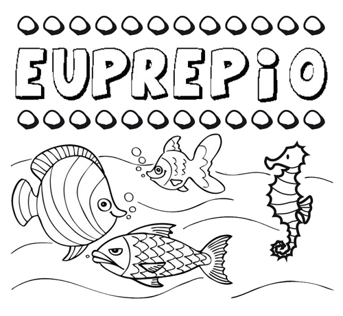 Desenhos do nome Euprepio para imprimir e colorir com as crianças