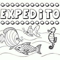 Desenhos do nome Expedito para imprimir e colorir com as crianças