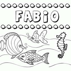 Desenhos do nome Fabio para imprimir e colorir com as crianças