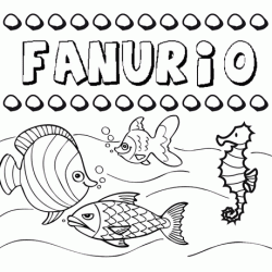 Desenhos do nome Fanurio para imprimir e colorir com as crianças