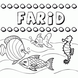 Desenhos do nome Farid para imprimir e colorir com as crianças