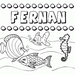 Desenhos do nome Fernán para imprimir e colorir com as crianças