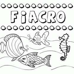Desenhos do nome Fiacro para imprimir e colorir com as crianças