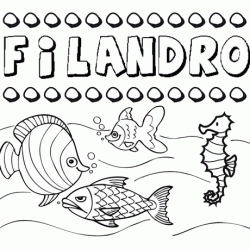 Desenhos do nome Filandro para imprimir e colorir com as crianças