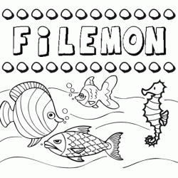 Desenhos do nome Filemón para imprimir e colorir com as crianças