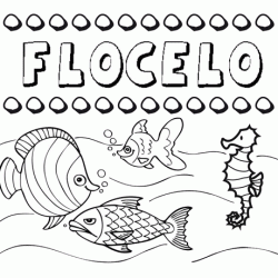 Desenhos do nome Flocelo para imprimir e colorir com as crianças
