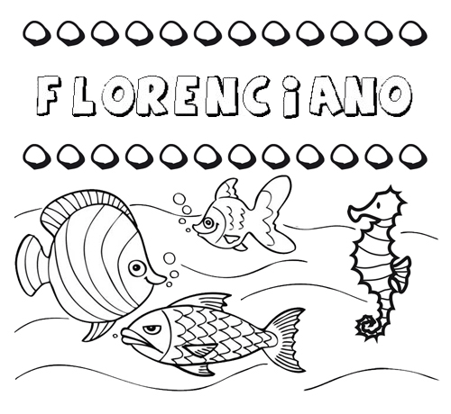 Desenhos do nome Florenciano para imprimir e colorir com as crianças