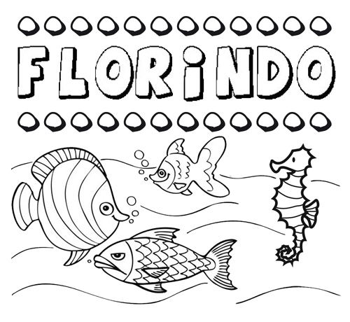 Desenhos do nome Florindo para imprimir e colorir com as crianças