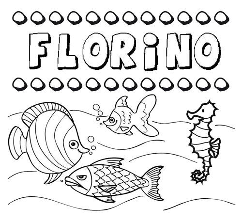 Desenhos do nome Florino para imprimir e colorir com as crianças