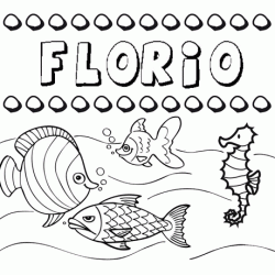 Desenhos do nome Florio para imprimir e colorir com as crianças