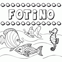 Desenhos do nome Fotino para imprimir e colorir com as crianças