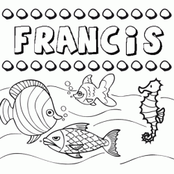 Desenhos do nome Francis para imprimir e colorir com as crianças